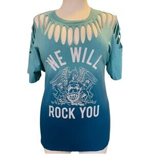 Torrid Queen We Will Rock You Slashed Relaxed Fit Concert Graphic T Shirt 2X New